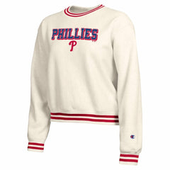 Cream Philadelphia Phillies Champion Women's Reverse Weave Sweatshirt
