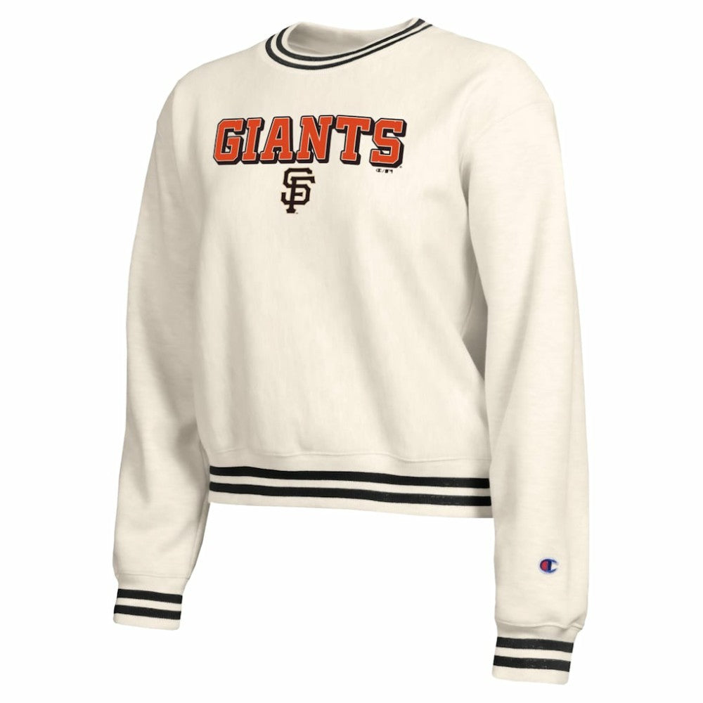 Cream San Francisco Giants Champion Women's Reverse Weave Sweatshirt