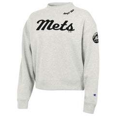 Stone New York Mets Champion Women's Triumph Tri-Blend Sweatshirt