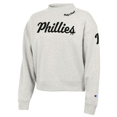 Stone Philadelphia Phillies Champion Women's Triumph Tri-Blend Sweatshirt