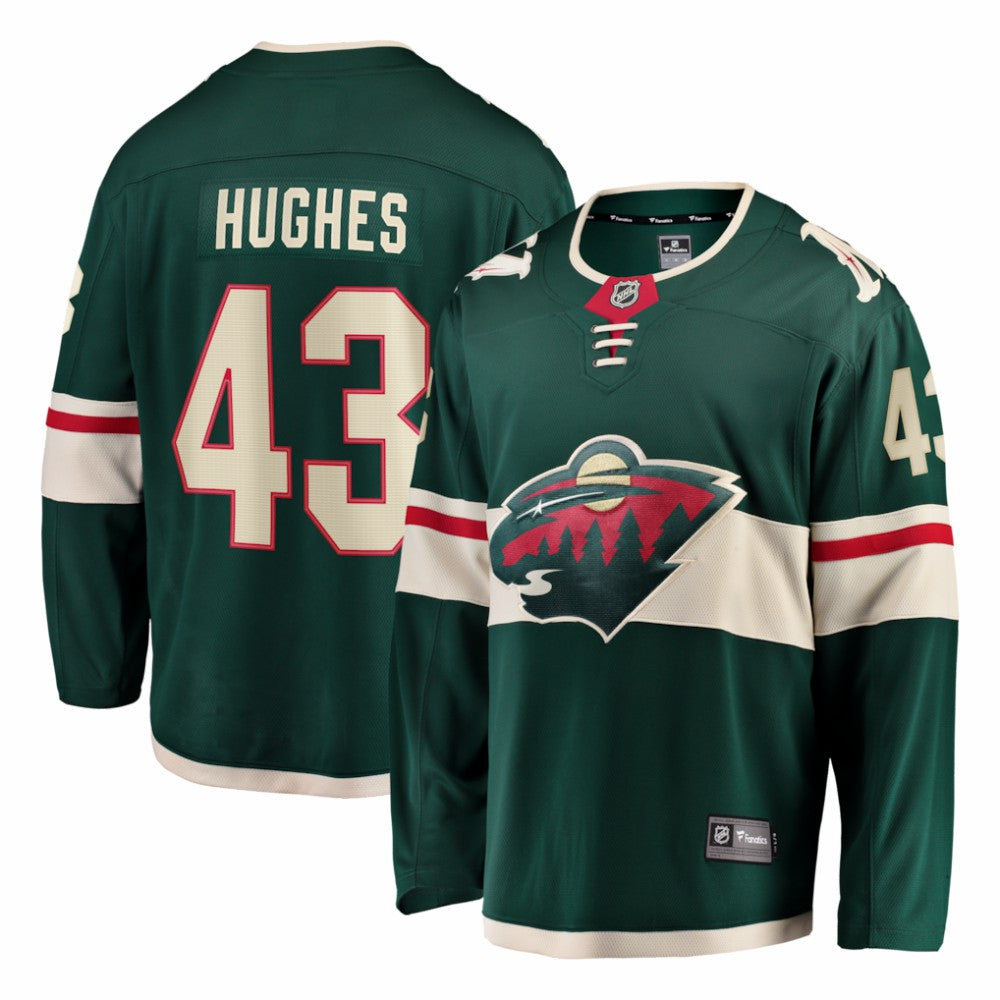 NHL Quinn Hughes Minnesota Wild Fanatics Home Breakaway Jersey