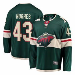 NHL Quinn Hughes Minnesota Wild Fanatics Home Breakaway Jersey