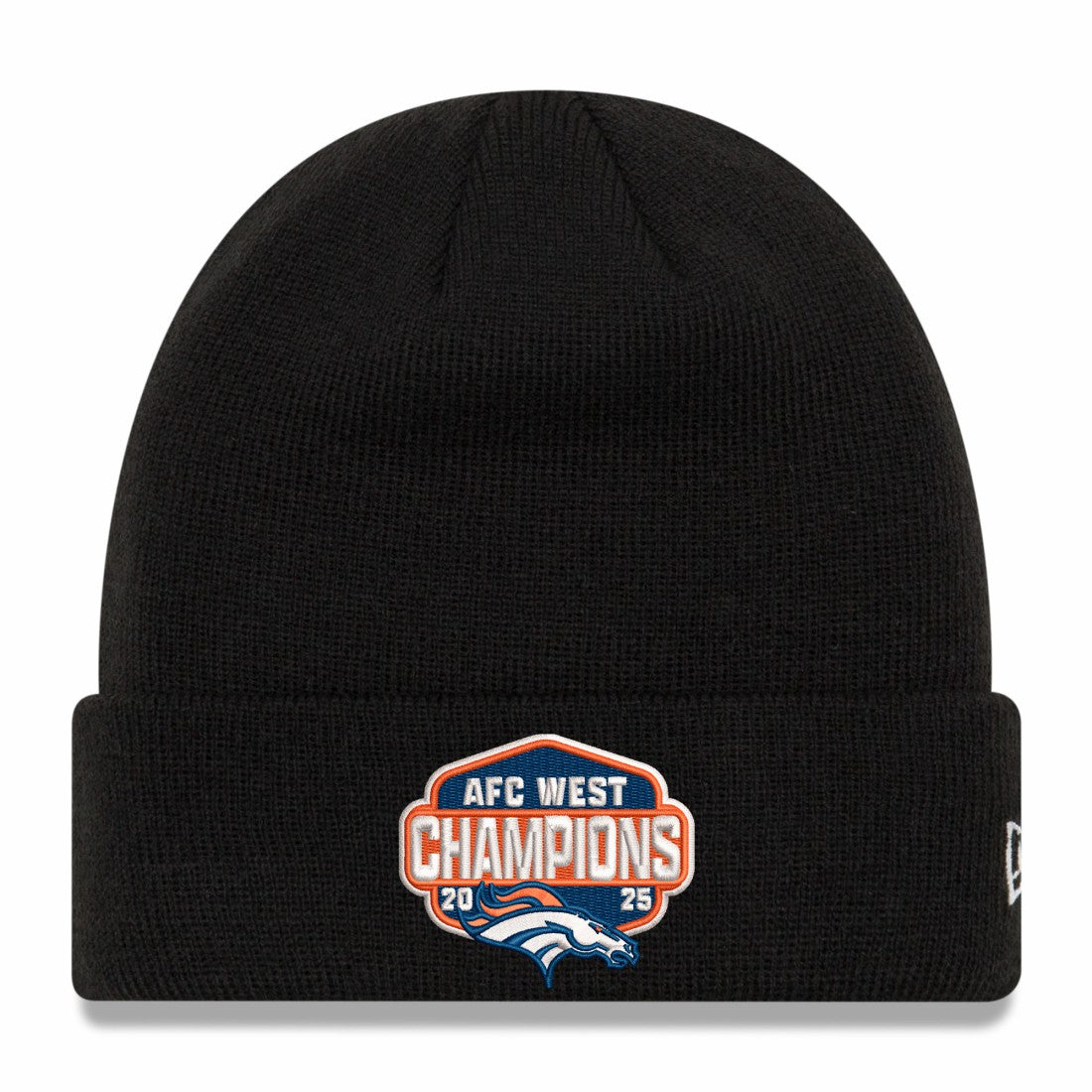 2025 AFC West Division Champions Cuffed Knit Hat - Denver Broncos Hats