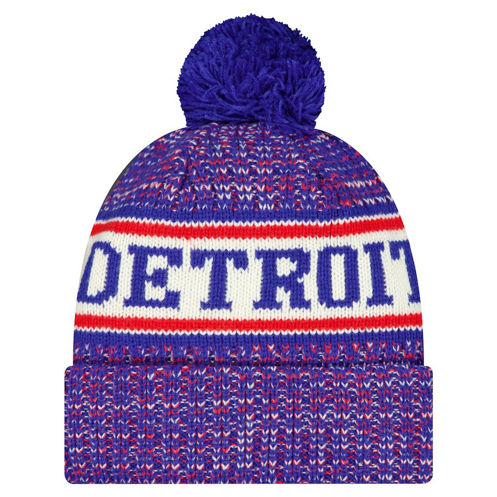New Era Detroit Pistons Team Cuffed Knit Hat with Pom sale
