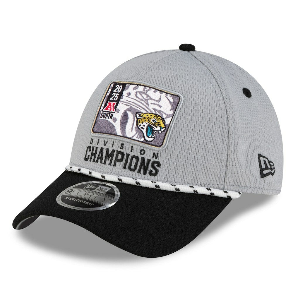2025 AFC South Division Champions Locker Room Trophy Collection 9FORTY Adjustable Hat - Jacksonville Jaguars Hats