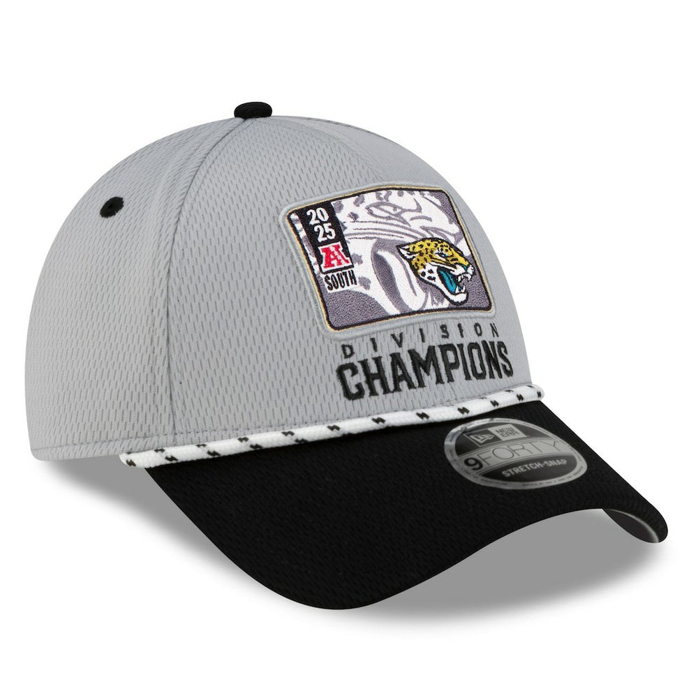 2025 AFC South Division Champions Locker Room Trophy Collection 9FORTY Adjustable Hat - Jacksonville Jaguars Hats