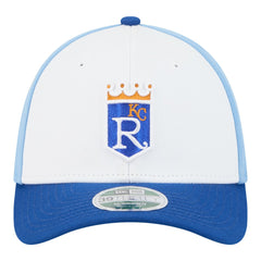 White/Royal Kansas City Royals New Era Player Replica 39THIRTY M-Crown Flex Hat