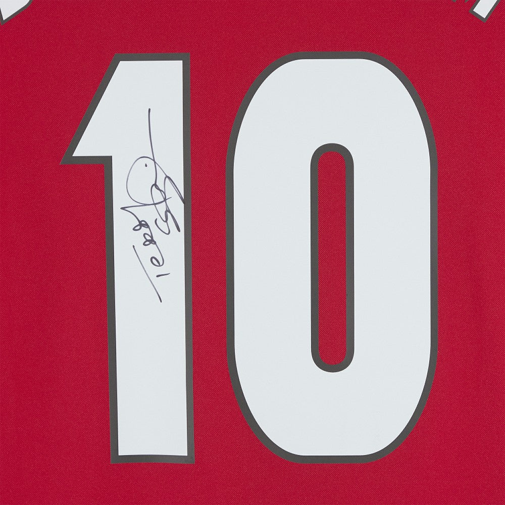 Teddy Sheringham Manchester United Autographed 1999 Red UEFA Champions League Home Jersey