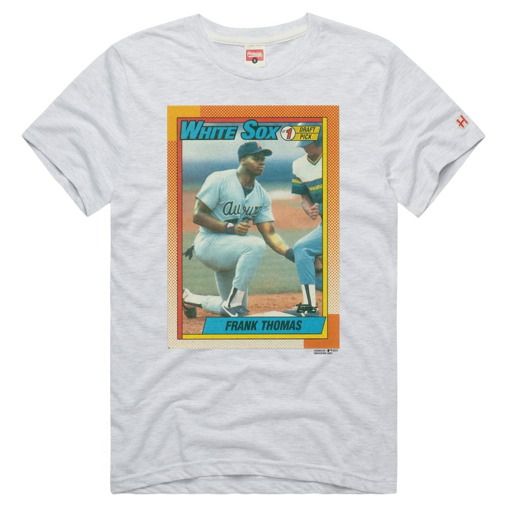 Ash Frank Thomas Chicago White Sox Homage Unisex 1990 Topps Baseball Rookie Tri-Blend T-Shirt