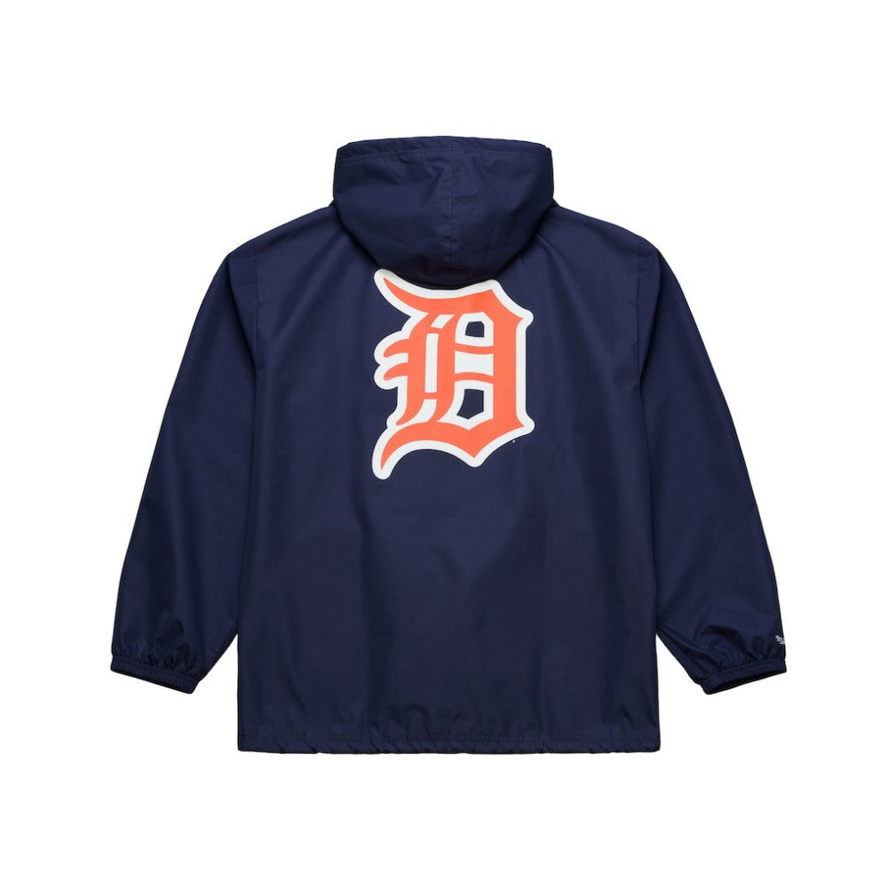 Navy Detroit Tigers Mitchell & Ness Full-Snap Hooded Coaches Jacket