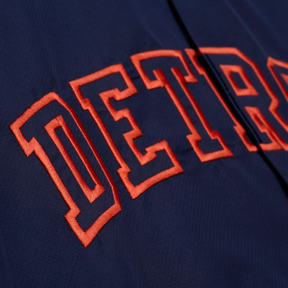 Navy Detroit Tigers Mitchell & Ness Full-Snap Hooded Coaches Jacket