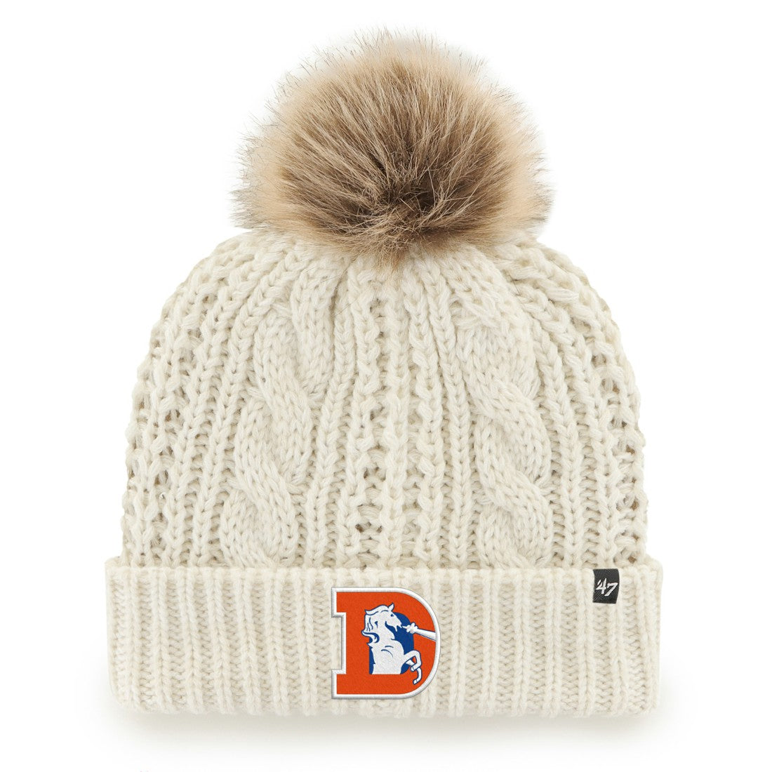 '47 Women's Meeko Cuffed Knit Hat with Pom - Denver Broncos Hats