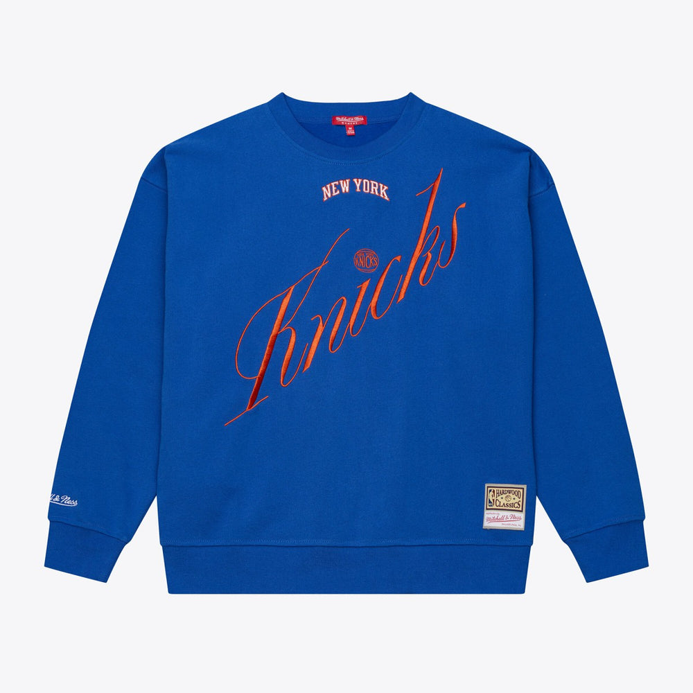Mitchell & Ness New York Knicks Women's Hardwood Classics Script Lightweight Sweatshirt
