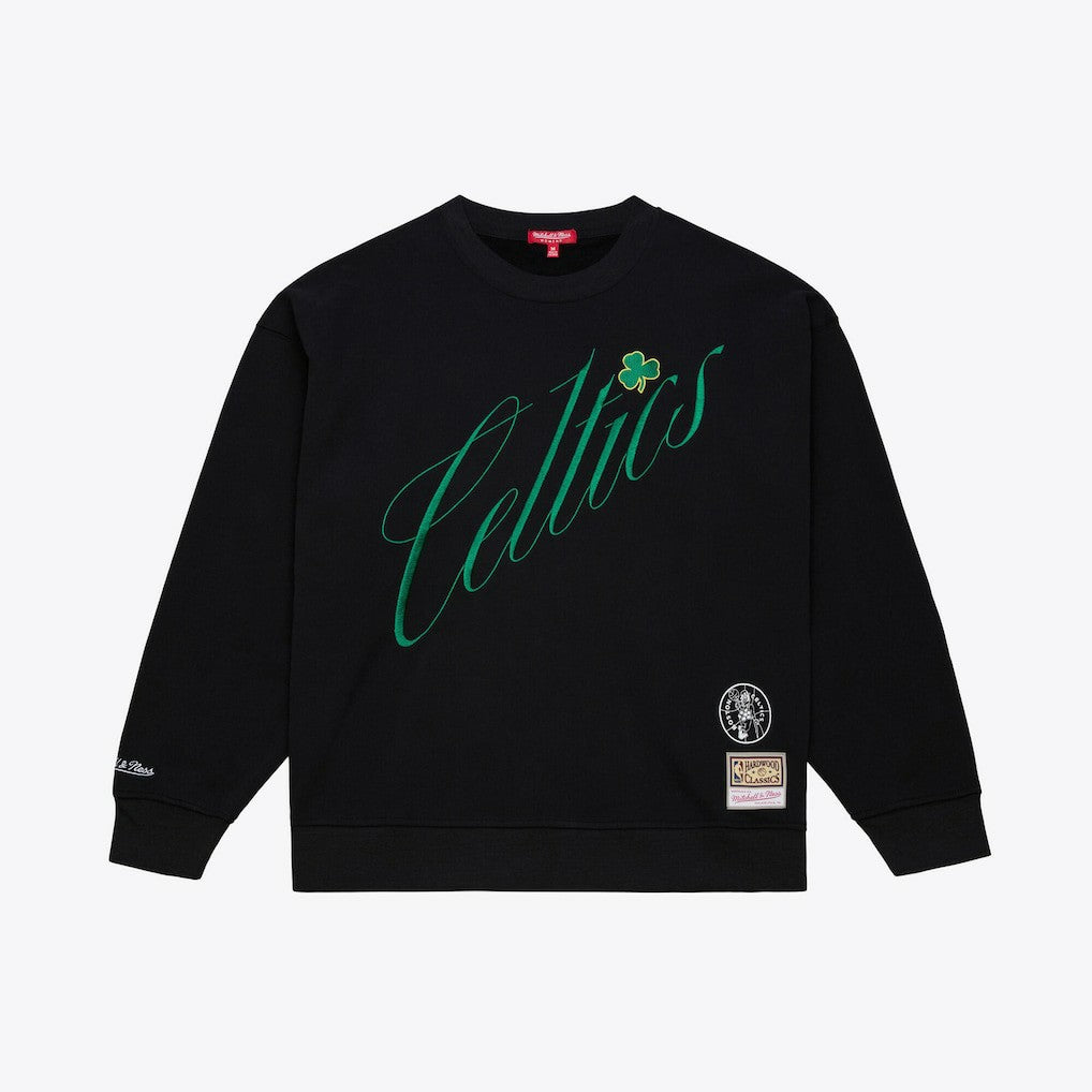 Mitchell & Ness Boston Celtics Women's Hardwood Classics Script Lightweight Sweatshirt