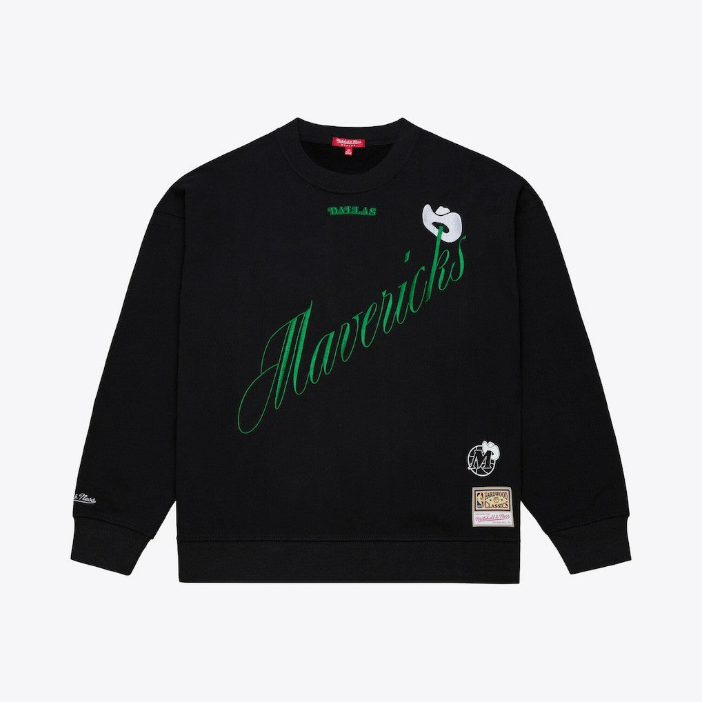 Mitchell & Ness Dallas Mavericks Women's Hardwood Classics Script Lightweight Sweatshirt sale