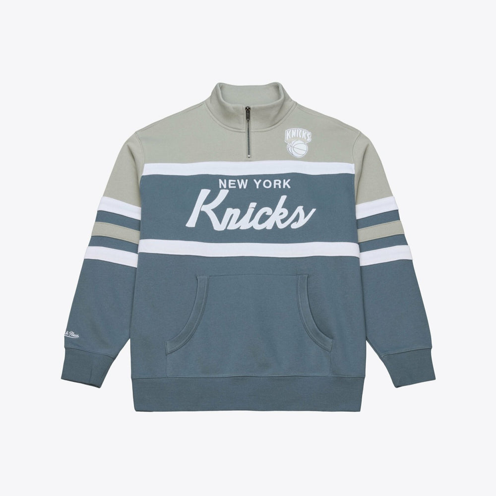 Mitchell & Ness New York Knicks Thunderstorm Head Coach Quarter-Zip Jacket