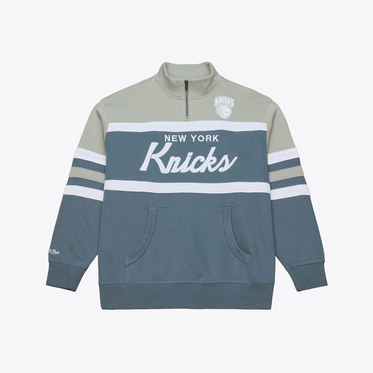 Mitchell & Ness New York Knicks Thunderstorm Head Coach Quarter-Zip Jacket