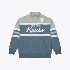 Mitchell & Ness New York Knicks Thunderstorm Head Coach Quarter-Zip Jacket