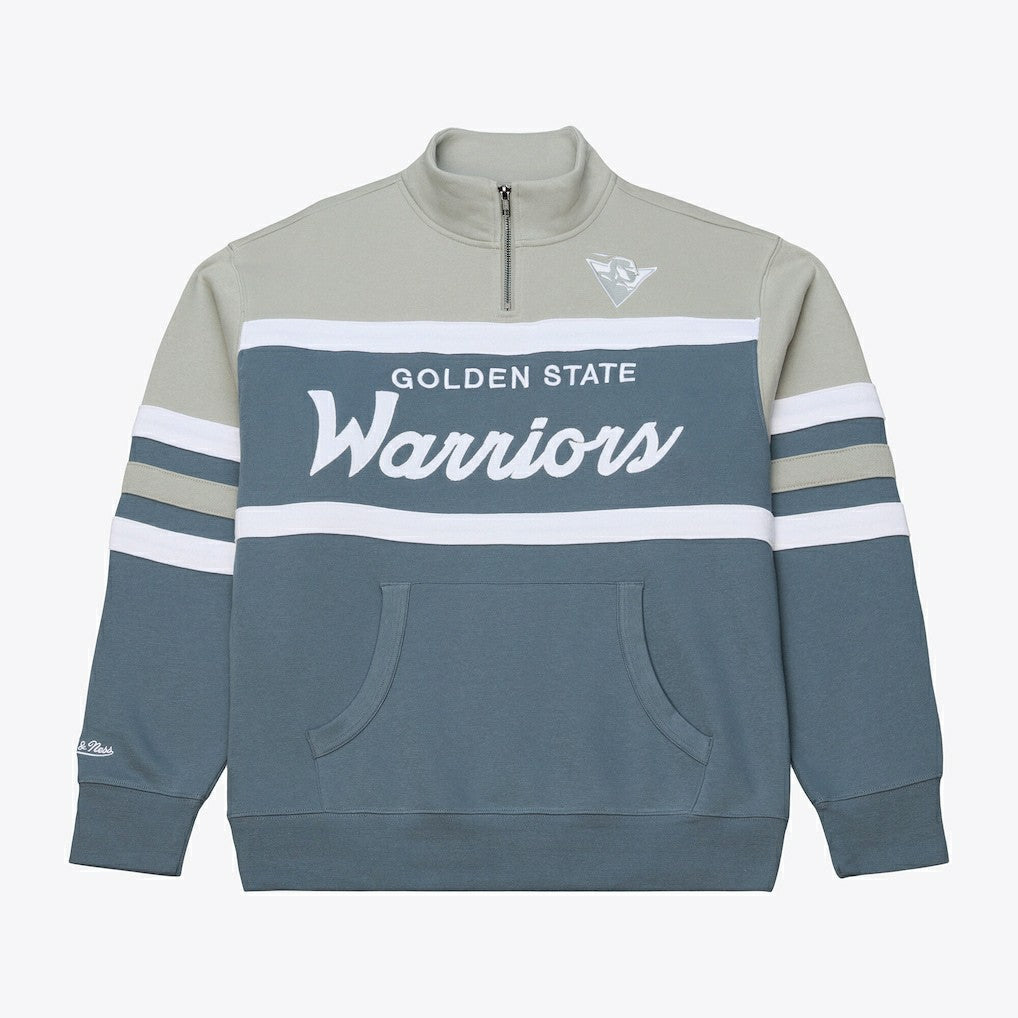 Mitchell & Ness Golden State Warriors Thunderstorm Head Coach Quarter-Zip Jacket sale