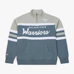 Mitchell & Ness Golden State Warriors Thunderstorm Head Coach Quarter-Zip Jacket sale