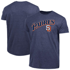 Navy San Diego Padres Champion Cooperstown Wordmark Lockup Tri-Blend T-Shirt