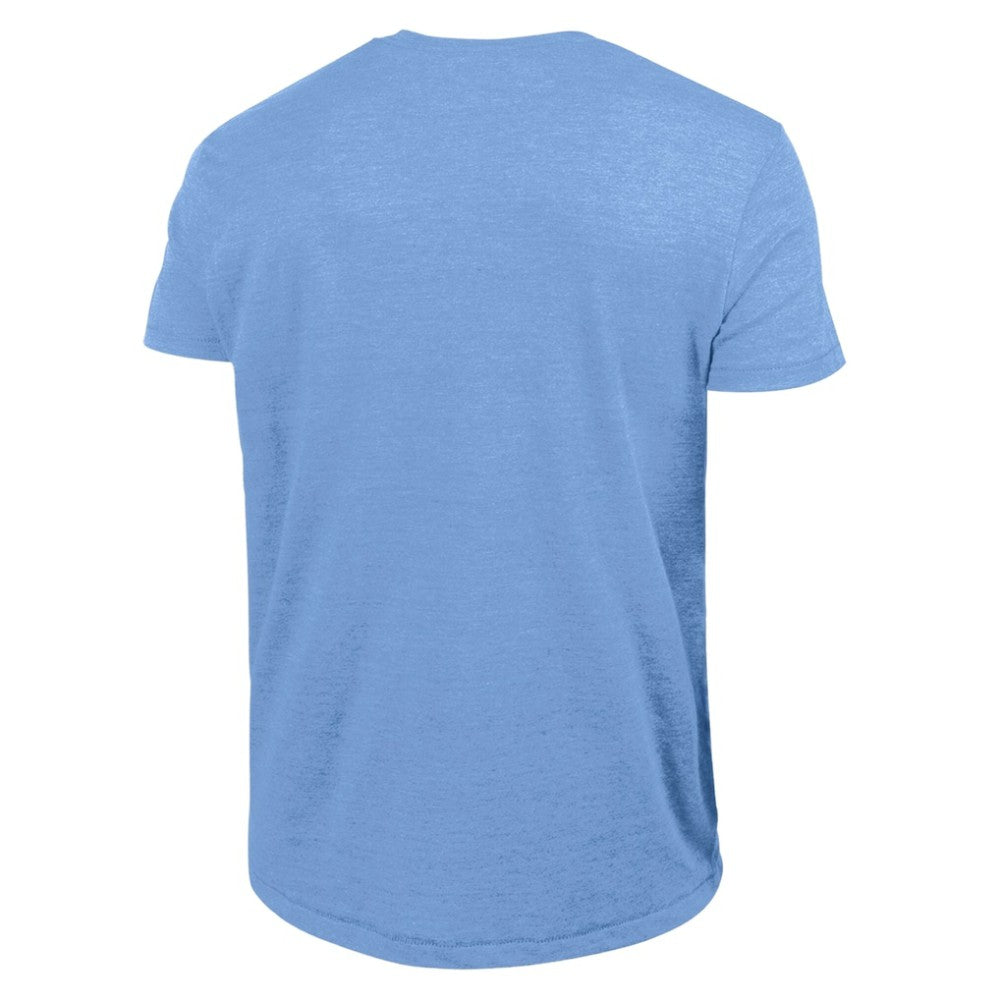 Light Blue Texas Rangers Champion Cooperstown Wordmark Lockup Tri-Blend T-Shirt