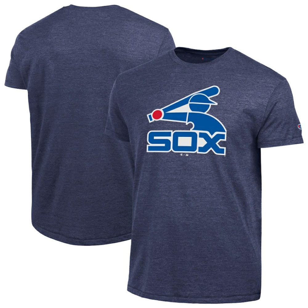 Navy Chicago White Sox Champion Cooperstown Logo Tri-Blend T-Shirt