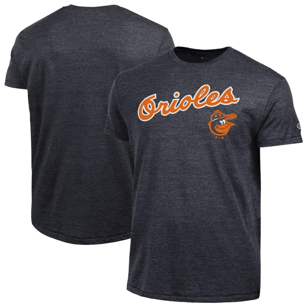 Black Baltimore Orioles Champion Cooperstown Logo Tri-Blend T-Shirt