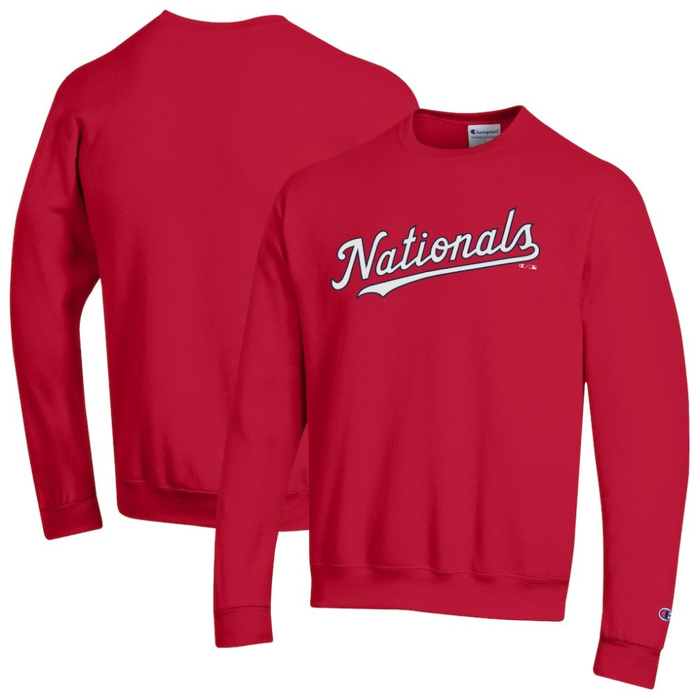 Red Washington Nationals Champion Powerblend Wordmark Sweatshirt