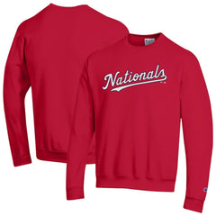 Red Washington Nationals Champion Powerblend Wordmark Sweatshirt
