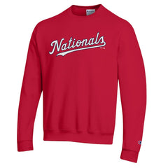 Red Washington Nationals Champion Powerblend Wordmark Sweatshirt