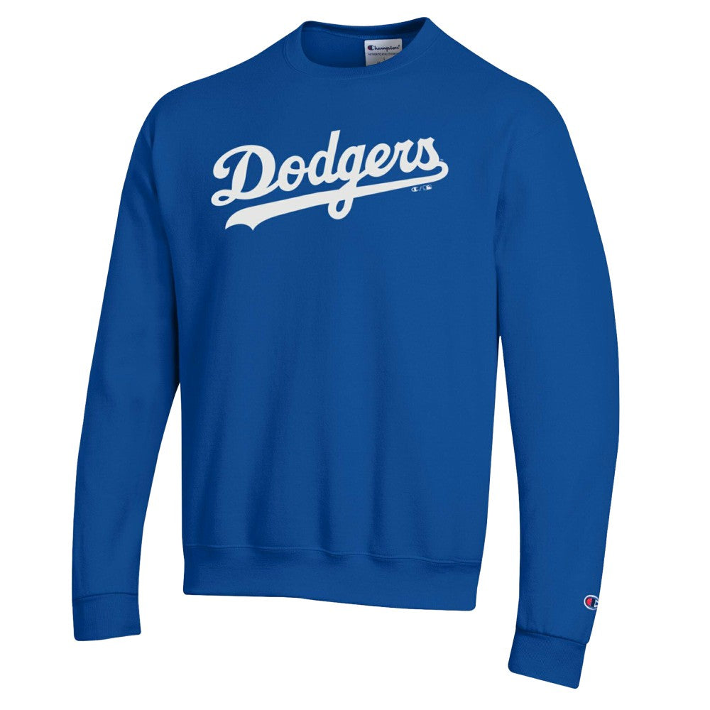 Royal Los Angeles Dodgers Champion Powerblend Wordmark Sweatshirt