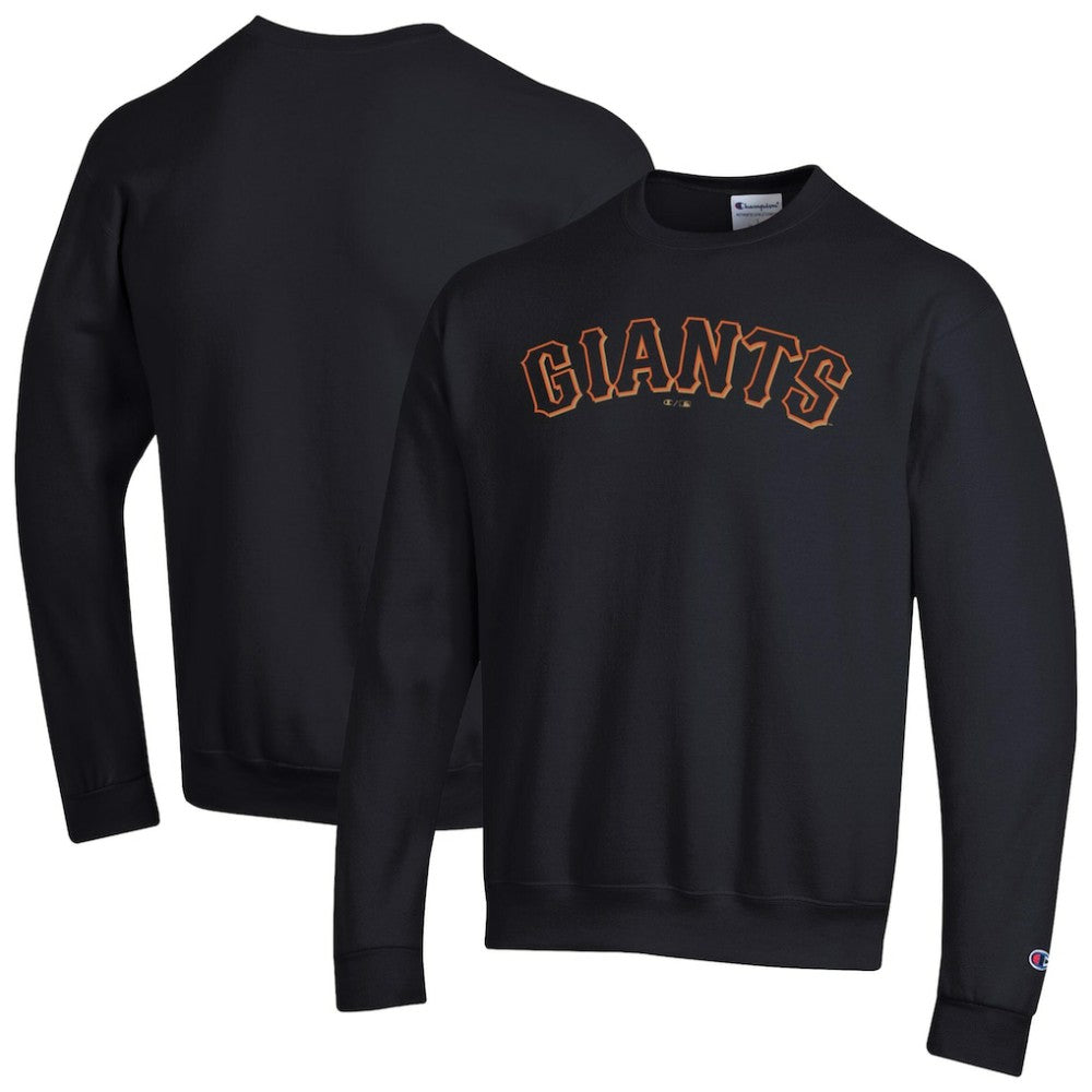 Black San Francisco Giants Champion Powerblend Wordmark Sweatshirt