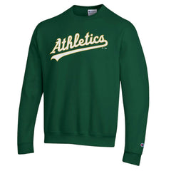 Green Athletics Champion Powerblend Wordmark Sweatshirt