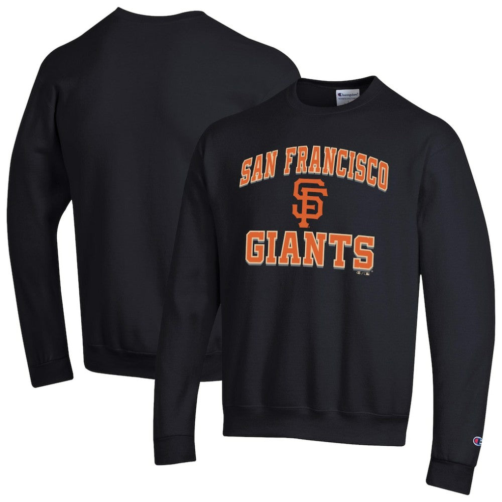 Black San Francisco Giants Champion Heart & Soul Powerblend Sweatshirt