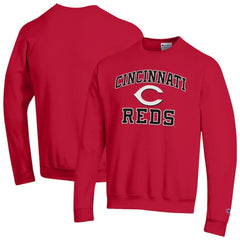 Red Cincinnati Reds Champion Heart & Soul Powerblend Sweatshirt