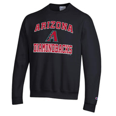 Black Arizona Diamondbacks Champion Heart & Soul Powerblend Sweatshirt