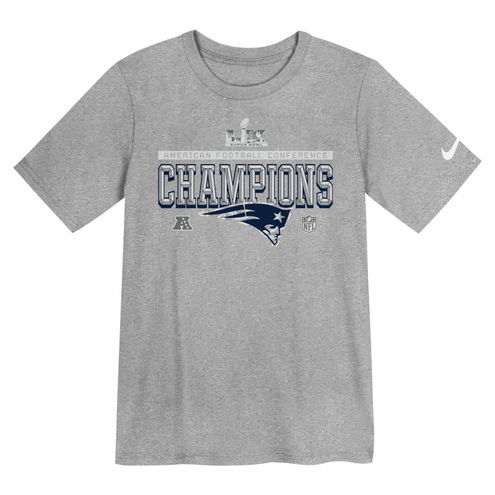 Preschool 2025 AFC Champions Locker Room Trophy Collection T-Shirt - New England Patriots T-shirts