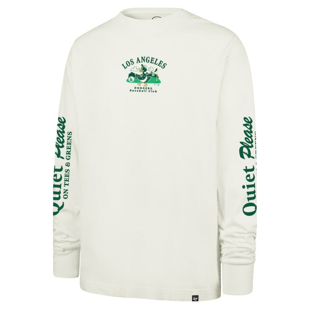 Cream Los Angeles Dodgers '47 Quiet Please Foundation Long Sleeve T-Shirt