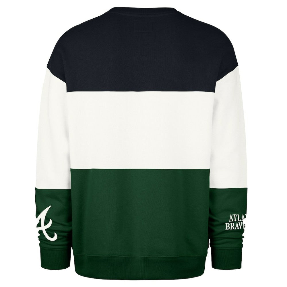 Green Atlanta Braves '47 Tee Up Maximalist Fleece Sweatshirt