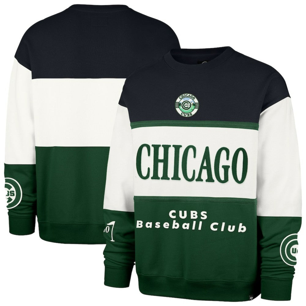 Green Chicago Cubs '47 Tee Up Maximalist Fleece Sweatshirt