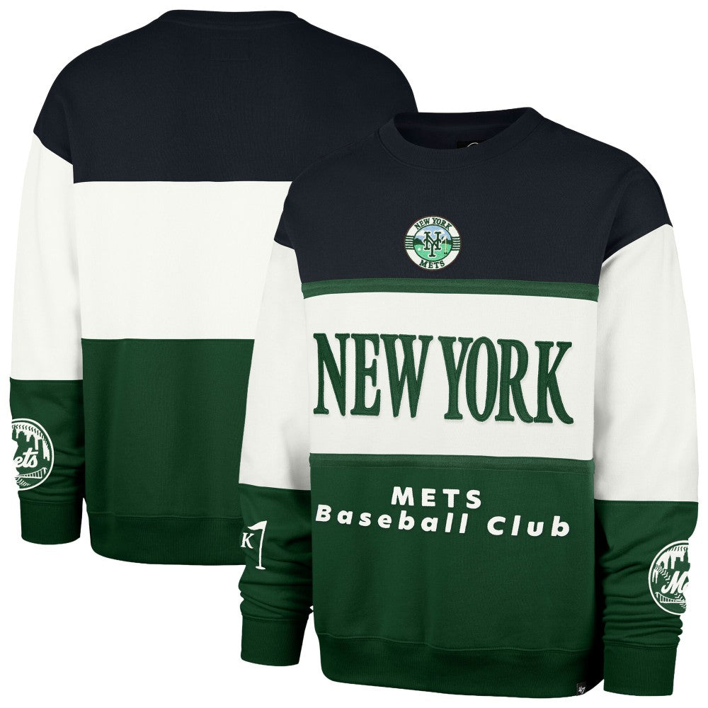 Green New York Mets '47 Tee Up Maximalist Fleece Sweatshirt