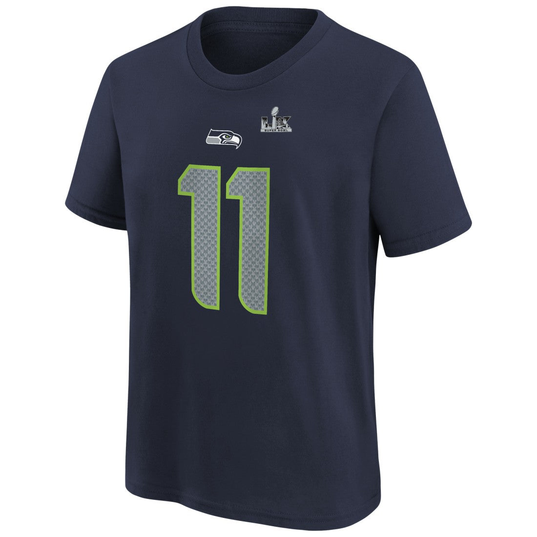 Jaxon Smith-Njigba  Youth Super Bowl LX Patch Name & Number T-Shirt - Seattle Seahawks T-shirts