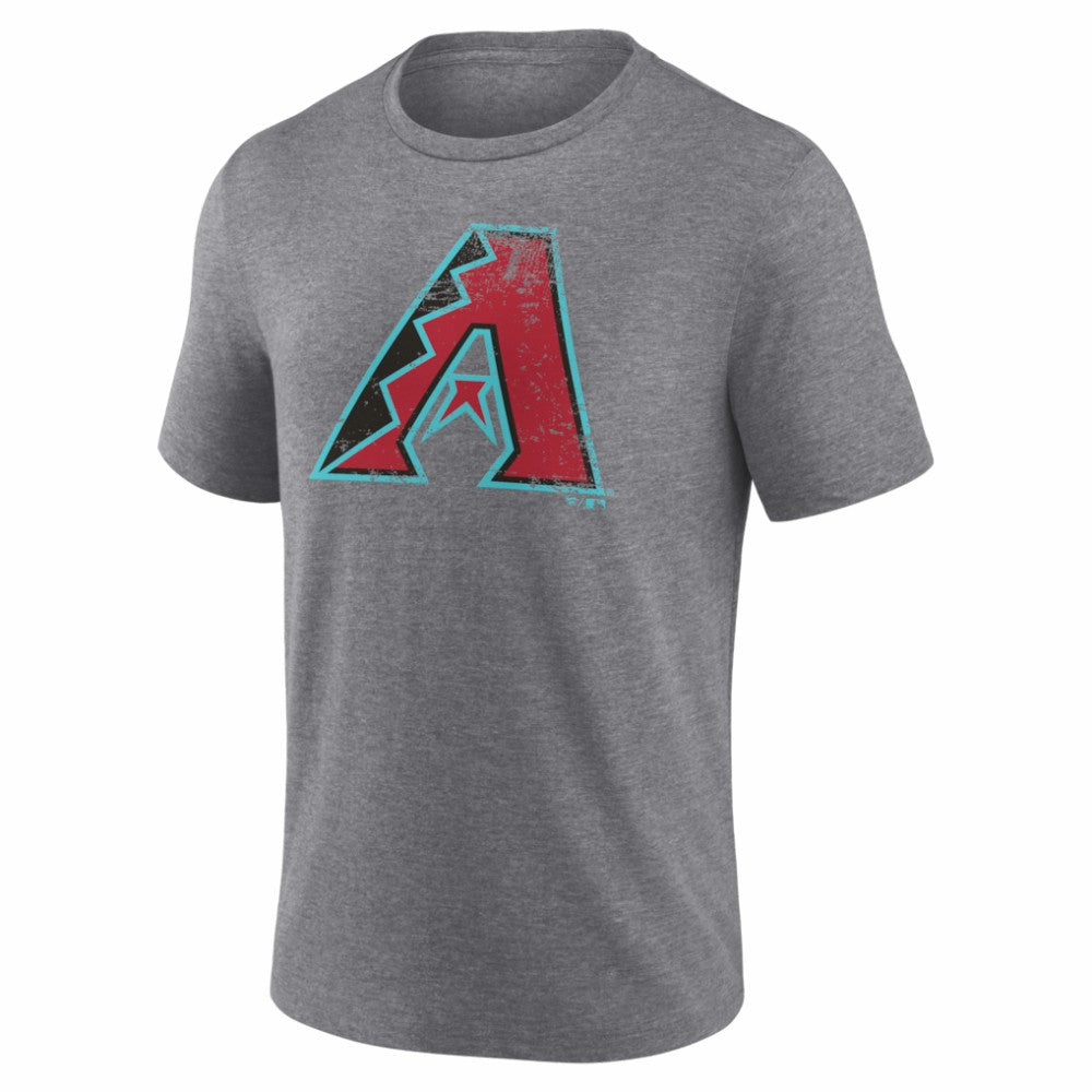 Gray Arizona Diamondbacks Heritage Personalized Any Name & Number Tri-Blend T-Shirt