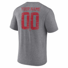 Gray Arizona Diamondbacks Heritage Personalized Any Name & Number Tri-Blend T-Shirt
