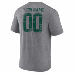 Gray Athletics Heritage Personalized Any Name & Number Tri-Blend T-Shirt
