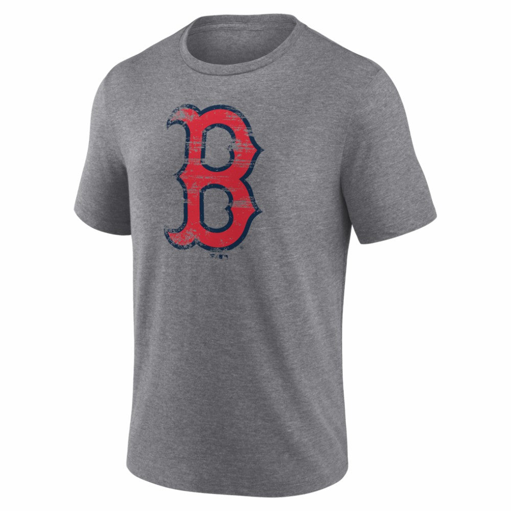 Gray Boston Red Sox Heritage Personalized Any Name & Number Tri-Blend T-Shirt