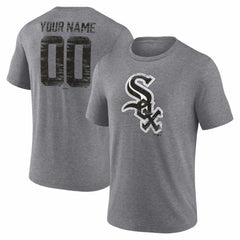 Gray Chicago White Sox Heritage Personalized Any Name & Number Tri-Blend T-Shirt