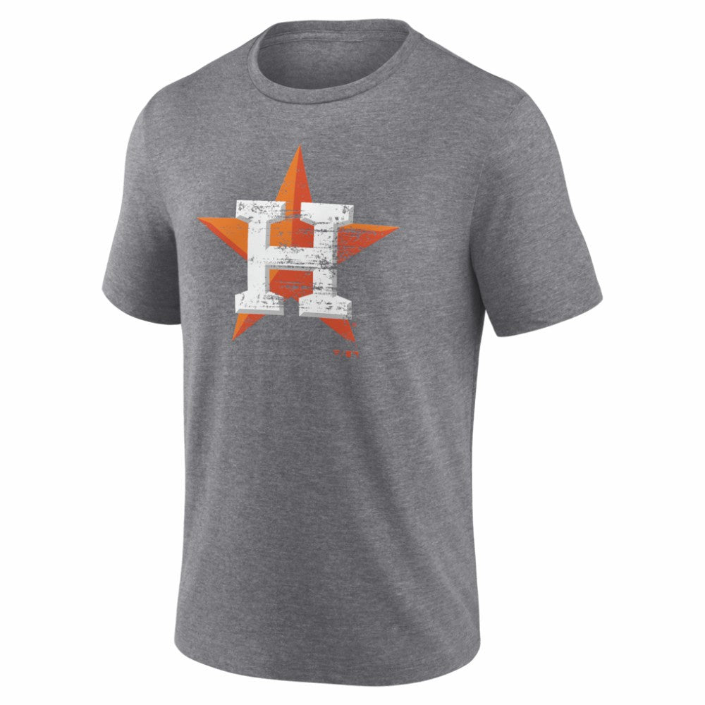 Gray Houston Astros Heritage Personalized Any Name & Number Tri-Blend T-Shirt