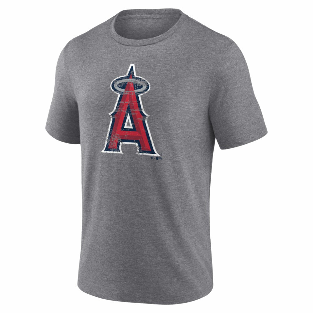 Gray Los Angeles Angels Heritage Personalized Any Name & Number Tri-Blend T-Shirt
